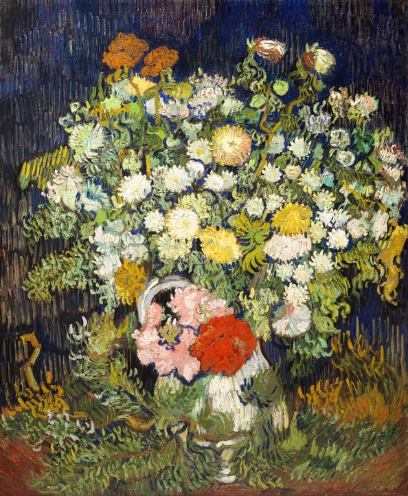 Bouquet of Flowers in a Vase by Vincent van Gogh, 1890. Courtesy of The Metropolitan Museum.